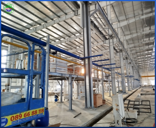 Lắp Đặt Đường Ống Nước Và Khí Tại Nhà Máy Đá Thạch Anh Châu Đức